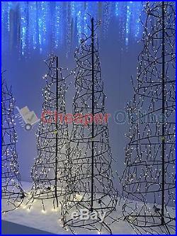 8ft Indoor / Outdoor Spiral Christmas Tree with 576 Warm White LED Lights