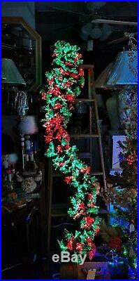90 COLOR CHANGING LED Fiber Optic CHRISTMAS Garland NEW 7.5 ft FaBuLouS WOW