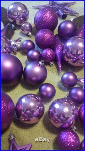 94 piece purple Christmas tree lot