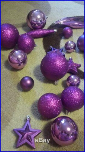 94 piece purple Christmas tree lot