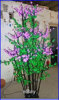 960pcs LEDs 6ft LED Christmas Tree Light Pink Cherry Blossom Flower+Green Leaf