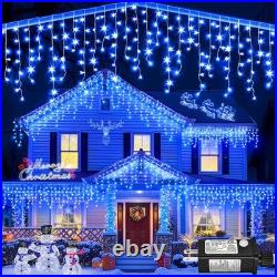 99 Ft Blue Icicle Christmas Lights Outdoor 1216 LED 228 Drops String Lights 99 Ft Blue Icicle Christmas Lights Outdoor 1216 LED 228 Drops String Lights