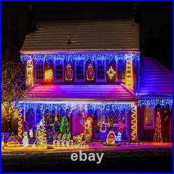 99 Ft Blue Icicle Christmas Lights Outdoor 1216 LED 228 Drops String Lights 99 Ft Blue Icicle Christmas Lights Outdoor 1216 LED 228 Drops String Lights