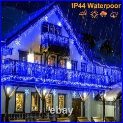 99 Ft Blue Icicle Christmas Lights Outdoor 1216 LED 228 Drops String Lights 99 Ft Blue Icicle Christmas Lights Outdoor 1216 LED 228 Drops String Lights