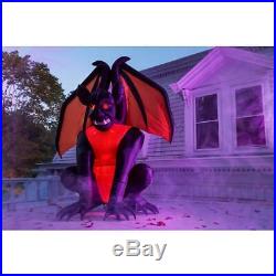 99 Halloween Huge Gargoyle Lighted Airblown Inflatable Yard Prop Decor GEMMY