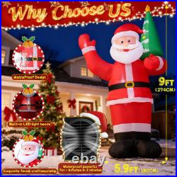 9FT Christmas Inflatables Waving Santa Claus 2025 NEW LED Outdoor Decoration 9FT Christmas Inflatables Waving Santa Claus 2025 NEW LED Outdoor Decoration