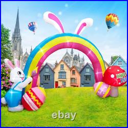 9FT Easter Inflatables Outdoor Decorations, Easter Inflatable Arch with Bunny and