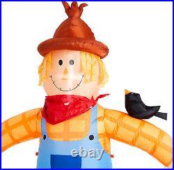 9FT Lighted Inflatable Scarecrow Décor Fall & Harvest Outdoor & Indoor Holiday Y
