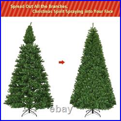 9Ft Pre-Lit Artificial Christmas Tree Hinged 1000 LED Lights