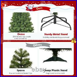 9Ft Unlit Hinged PVC Artificial Christmas Tree Premium Spruce Tree with 2094 Tips
