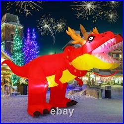 9.5FT Long Christmas Inflatables Outdoor Decoration Shakable Dino Blow up Antler