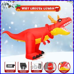 9.5FT Long Christmas Inflatables Outdoor Decoration Shakable Dino Blow up Antler