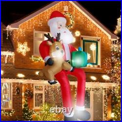 9.5Ft Inflatable Santa Claus with LED Lights for Outdoor Christmas Décor