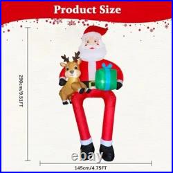 9.5Ft Inflatable Santa Claus with LED Lights for Outdoor Christmas Décor
