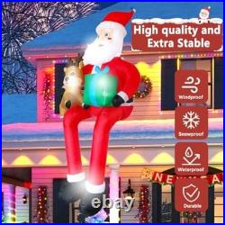 9.5Ft Inflatable Santa Claus with LED Lights for Outdoor Christmas Décor