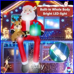 9.5Ft Inflatable Santa Claus with LED Lights for Outdoor Christmas Décor