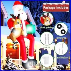 9.5Ft Inflatable Santa Claus with LED Lights for Outdoor Christmas Décor