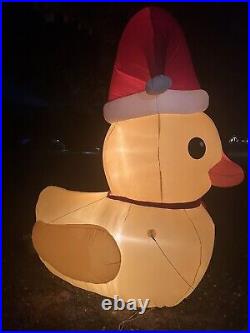 9.5 ft. Holiday Living Gemmy Christmas Rubber Ducky Lighted Inflatable Blow Up