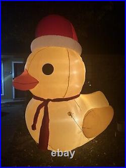 9.5 ft. Holiday Living Gemmy Christmas Rubber Ducky Lighted Inflatable Blow Up