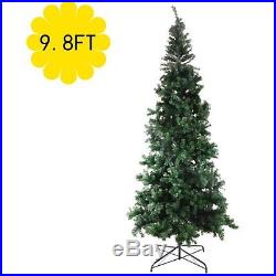 9.8 Ft Christmas Decoration Green Tree 3000 Pine Tips Metal Stand Holiday Xmas