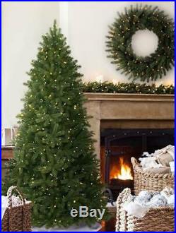 9' Balsam Hill Woodland Spruce Flip Narrow 56 Christmas Tree with Easy Plug