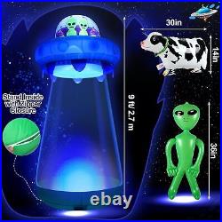9 FT Halloween UFO Cow Alien Inflatable for Outdoor Yard Garden Lawn Decoration 9 FT Halloween UFO Cow Alien Inflatable for Outdoor Yard Garden Lawn Decoration