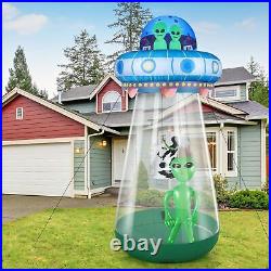9 FT Halloween UFO Cow Alien Inflatable for Outdoor Yard Garden Lawn Decoration 9 FT Halloween UFO Cow Alien Inflatable for Outdoor Yard Garden Lawn Decoration