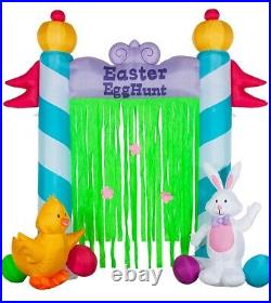 9 FT Huge Easter Bunny Airblown Inflatable Archway LED Lighted Yard Decor