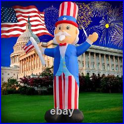 9 FT Patriotic Independence Day 4Th of July Inflatable Outdoor Decoration, Uncle