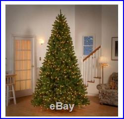 9 FT Tall Pre Lit Christmas Tree 700 Xmas Lights Holiday Decor Valley Spruce