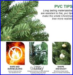 9 FT Unlit Realistic Green Spruce Artificial Holiday Christmas Tree and Stand