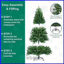 9 FT Unlit Realistic Green Spruce Artificial Holiday Christmas Tree and Stand