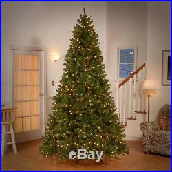 9 Foot North Valley Spruce Christmas Tree with 700 Clear Lights Metal Hinged