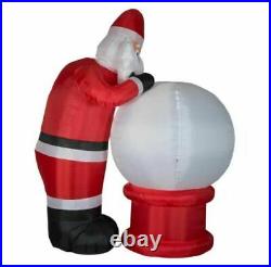 9 Ft Animated SANTA'S NAUGHTY OR NICE SNOWGLOBE Airblown Lighted Yard Inflatable