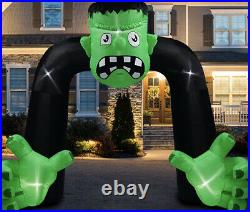 9 Ft Halloween Green Monster Archway Airblown Inflatable Led Lightsyard Decor