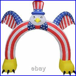 9 Ft Patriotic American Eagle Lighted Airblown Inflatable 4th Of July Yard Decor
