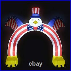 9 Ft Patriotic American Eagle Lighted Airblown Inflatable 4th Of July Yard Decor