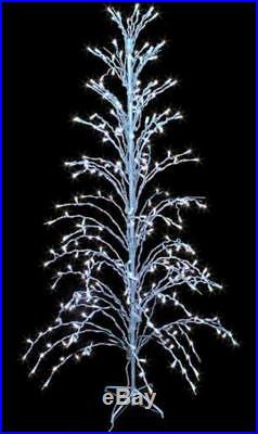 9 Ft Pre Lit Cascade Outdoor Led Twig Christmas Tree 500 Led Lights Cool White