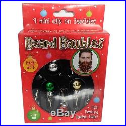 9 Fun Novelty Clip On Beard Baubles Facial Hair Clips Secret Santa Xmas Gift