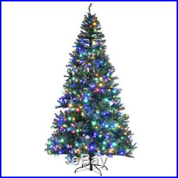 9' Pre-Lit Artificial Christmas Tree Premium Hinged with 1000 LED Lights & Stand