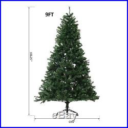 9' Prelit PVC Artificial Christmas Xmas Tree 900 Warm White LED 2028 Tip Green