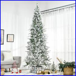 9′ Snow Flocked Artificial Christmas Tree with 1159 Realistic Branch Tips Green