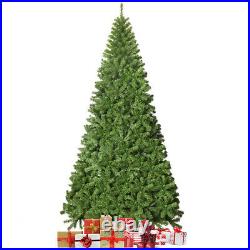 9' Unlit Hinged PVC Artificial Christmas Tree Premium Spruce Tree with 2094 Tips
