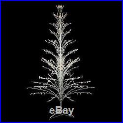 9′ White Lighted Christmas Cascade Twig Tree Outdoor Yard Art Decoration Clear