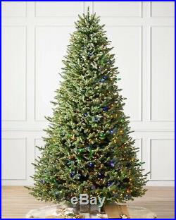 9 ft. Balsam Hill Fir Artificial Christmas Flip Tree 1880 color & white lights