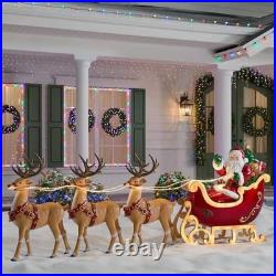 9 ft Giant Santa's Sleigh with Reindeer Holiday LED Yard Decoration UNIT IN HAND 9 ft Giant Santa's Sleigh with Reindeer Holiday LED Yard Decoration UNIT IN HAND