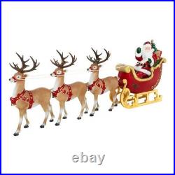 9 ft Giant Santa's Sleigh with Reindeer Holiday LED Yard Decoration UNIT IN HAND 9 ft Giant Santa's Sleigh with Reindeer Holiday LED Yard Decoration UNIT IN HAND