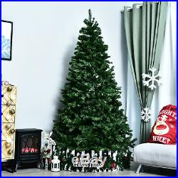 9 ft PVC Pre-lit Full Artificial Christmas Xmas Tree with Metal Stand
