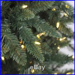 9 ft Pine Artificial Christmas Tree Pre-Lit LED Clear Lights Stand Holiday Decor