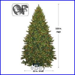 9 ft. Pre-Lit Carolina Fir Artificial Christmas Tree with Multi-Colored Lights